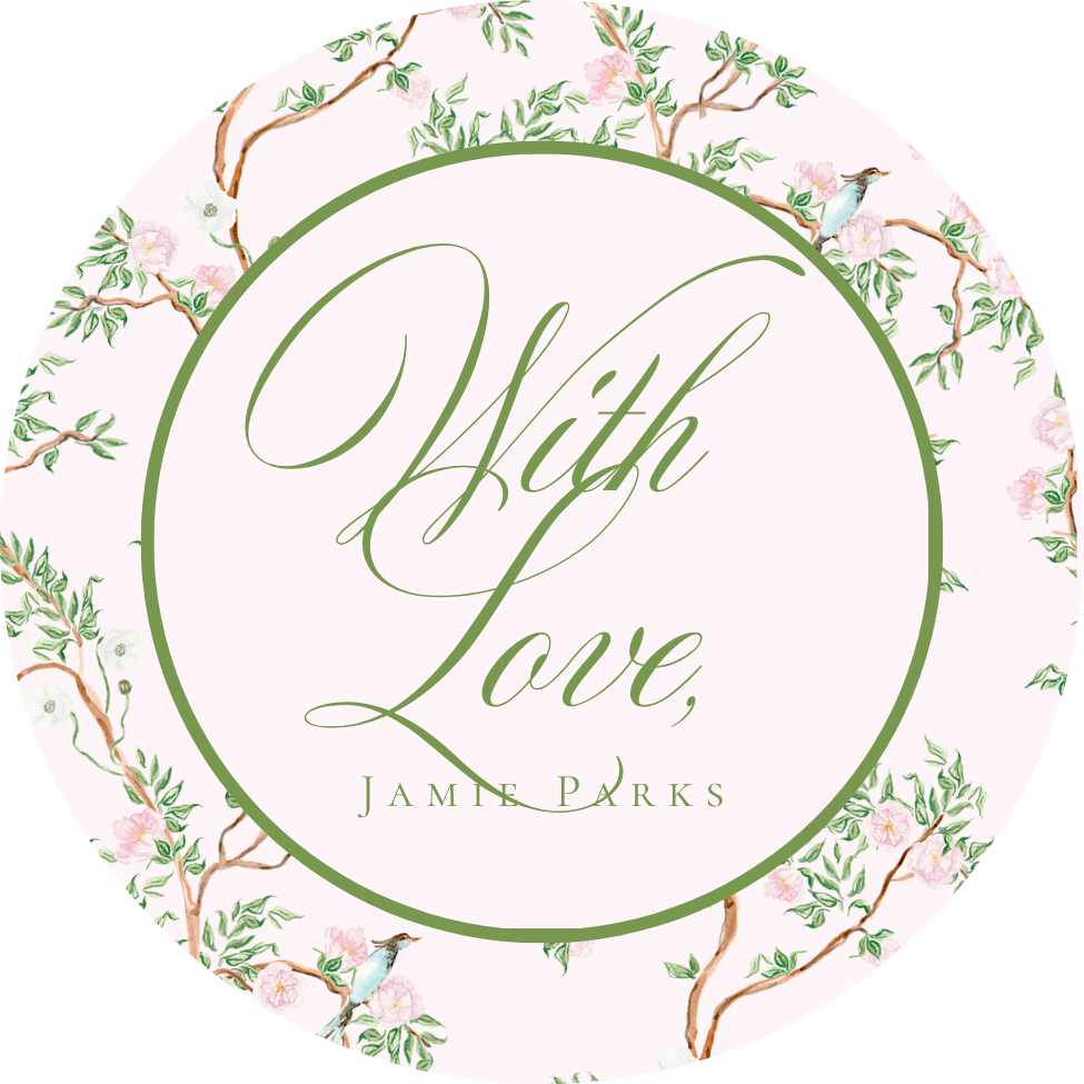 Pink Chinoiserie- Round Tag