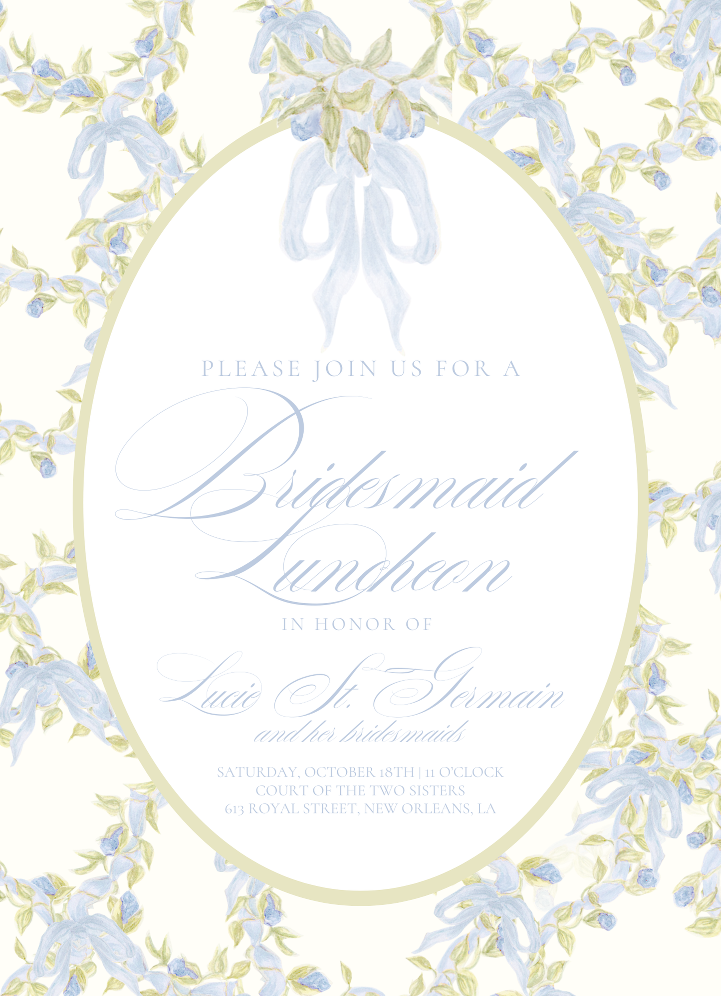 Blues and Greens Invitation