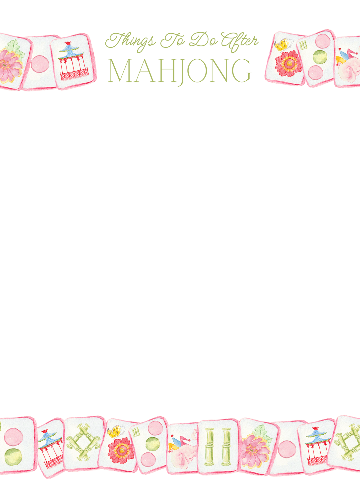 Things To Do After Mahj