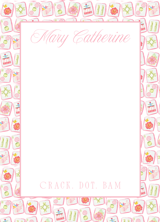 Crack Dot Bam Tile Notepad w/Name