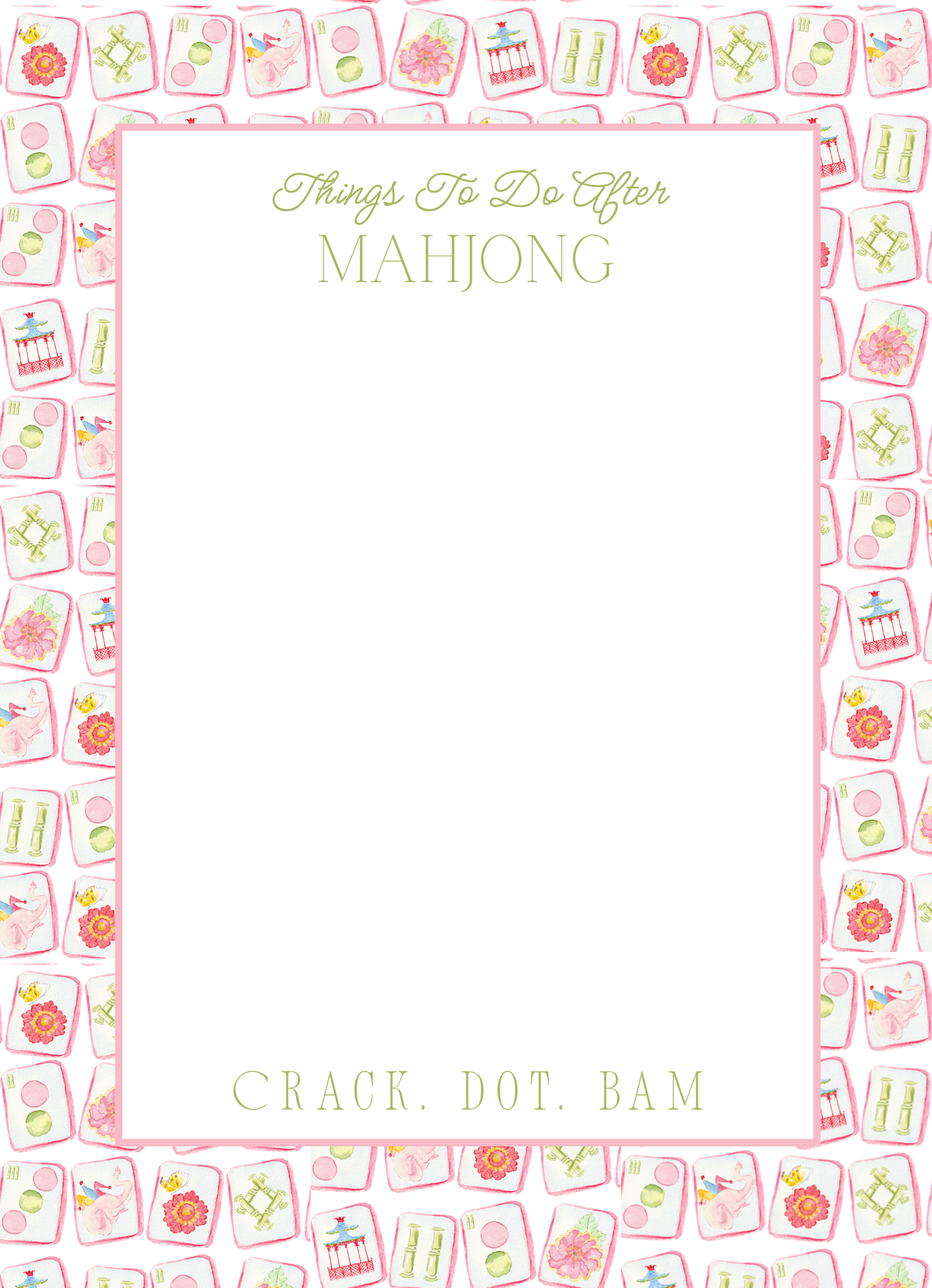 Crack Dot Bam Tile Notepad