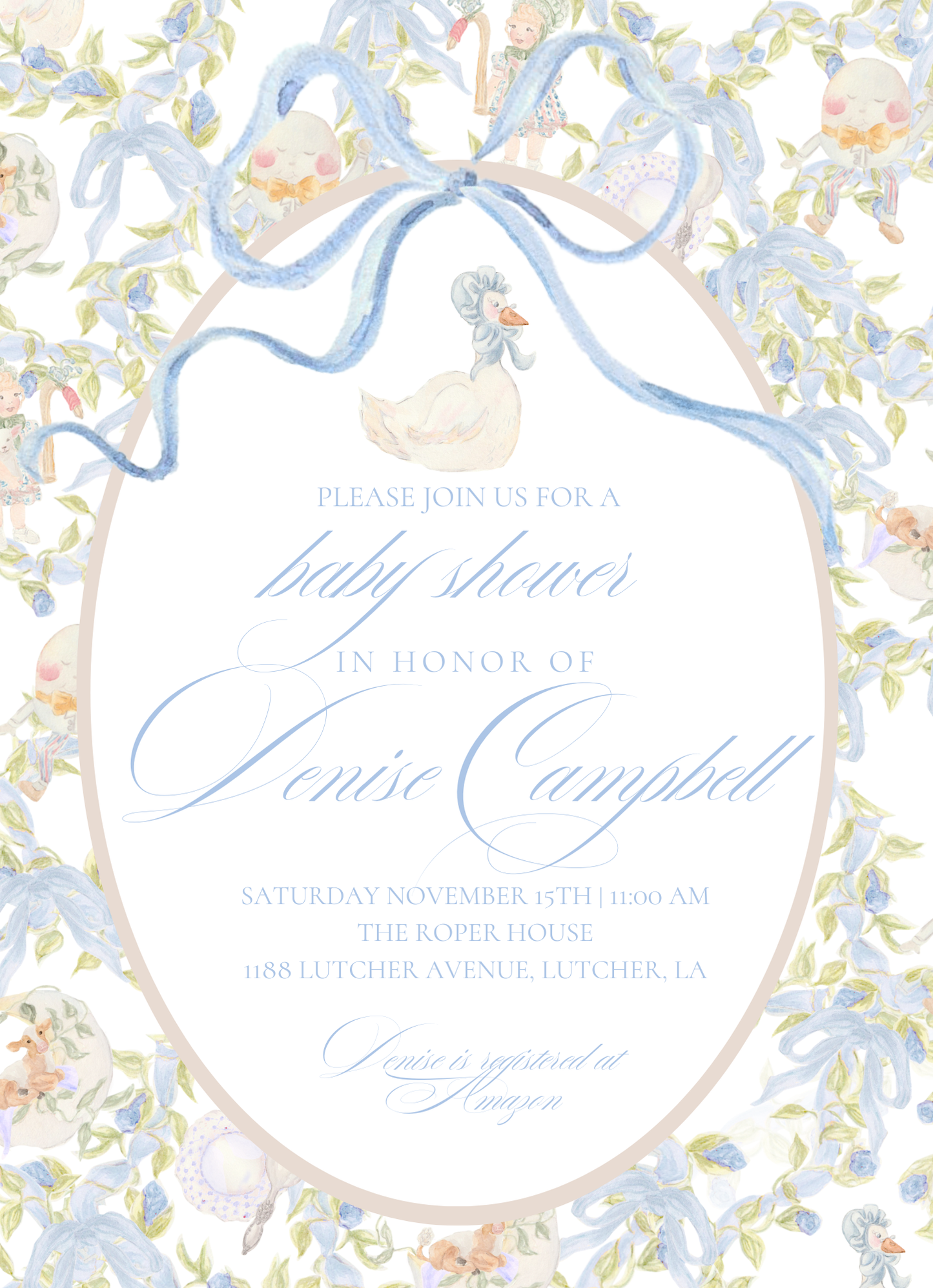 Mother Goose Invitation