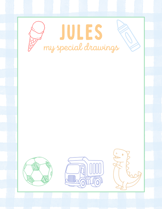 Special Drawings- Doodles w/ Gingham