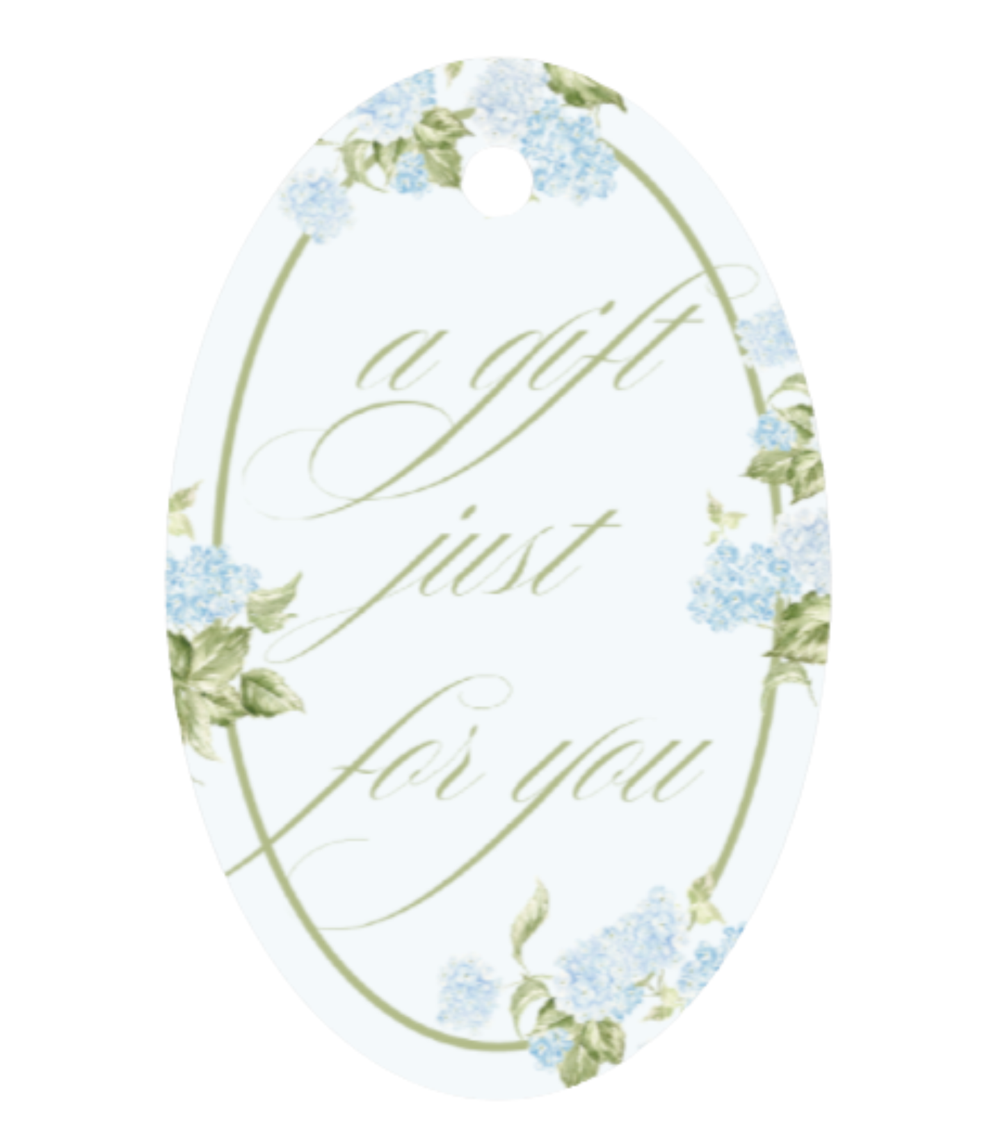 Hydrangea Dreams Oval Tag