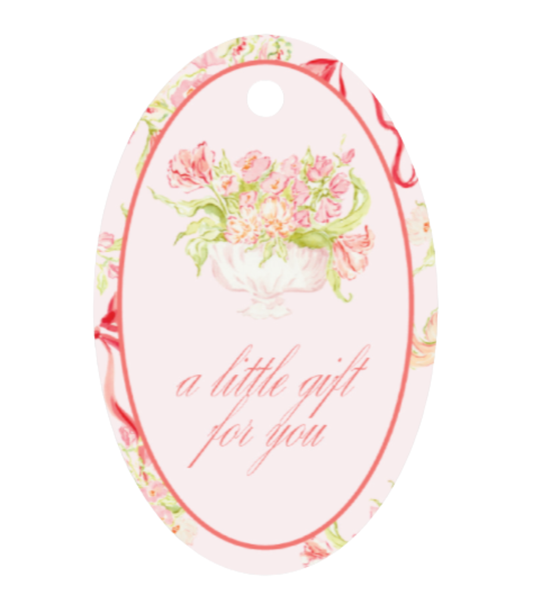 Floral Planter Oval Tag