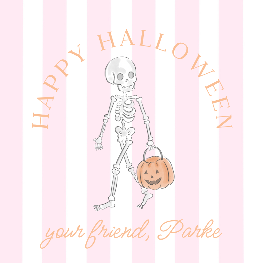 Pink Halloween Skeleton