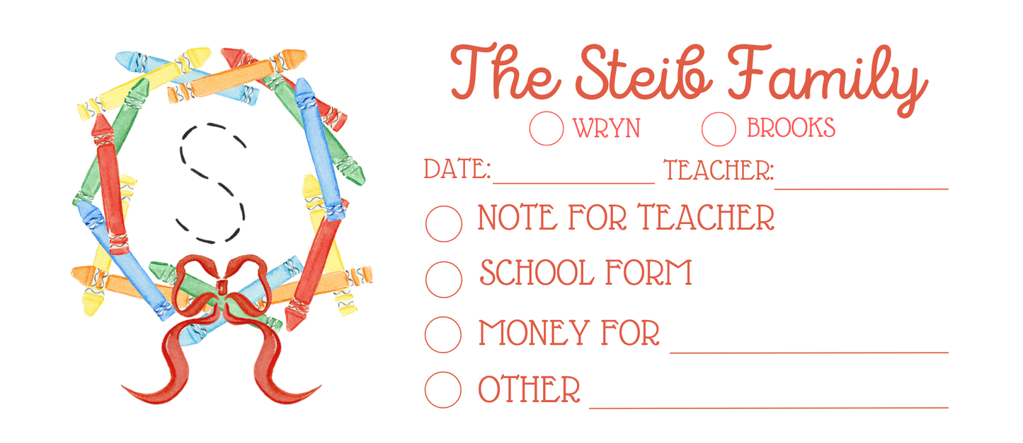 Pencil Wreath Communication Envelope