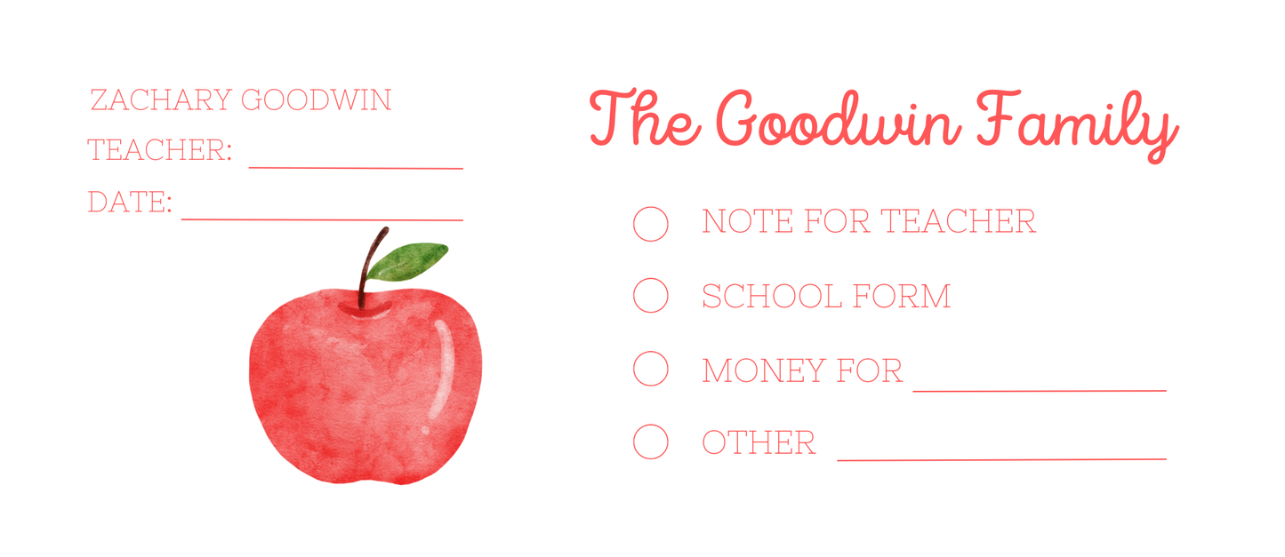 An Apple A Day Communication Envelope