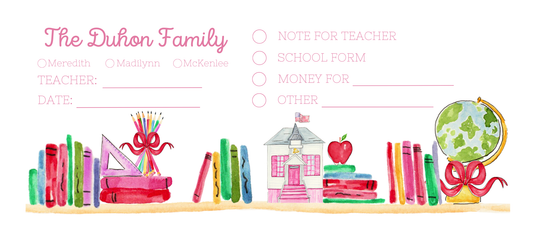 Cutesy School Supply Communication Envelope