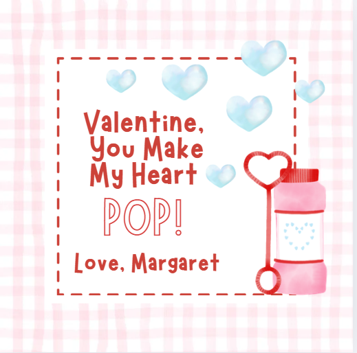 Heart Pop With Heart Bubbles