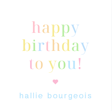 Happy Birthday To You Colorful Gift Tag