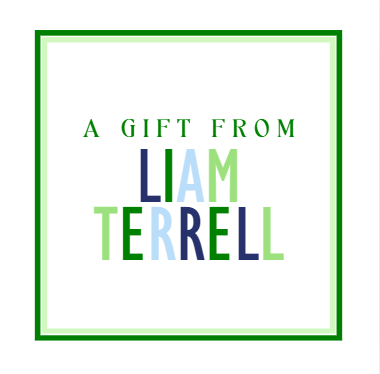 Blue and Green W/Border Gift Tag