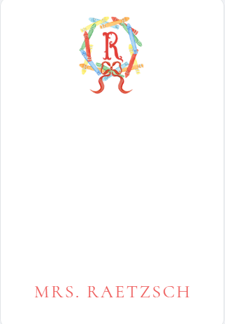 Crayon Wreath w/Initial and Name