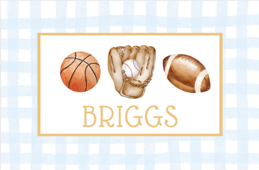 Sports w/Blue Gingham