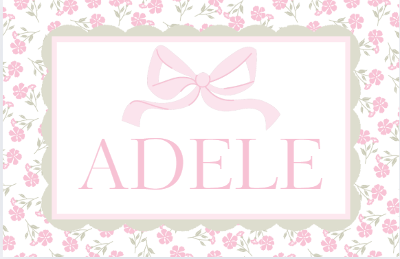 Floral w/Pink Bow