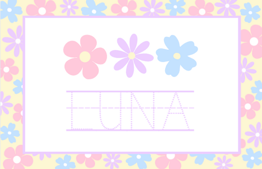 Flower Tracing Placemat