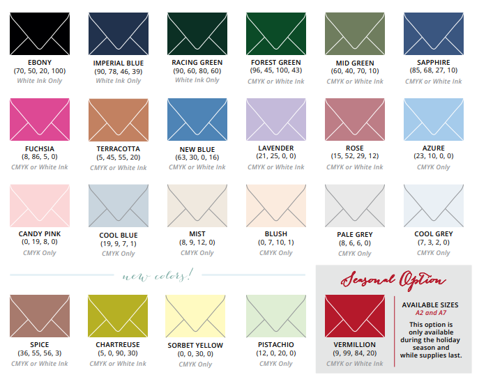 Colored Envelopes