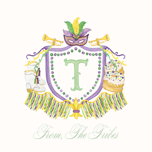 Mardi Gras Initial Crest