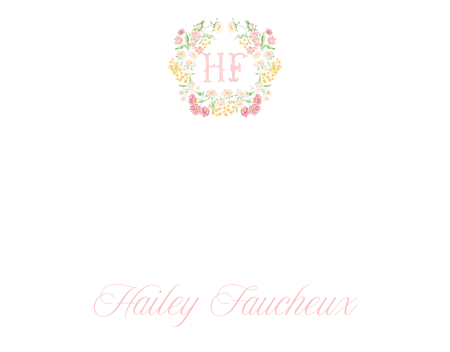 Floral Crest w/Initials