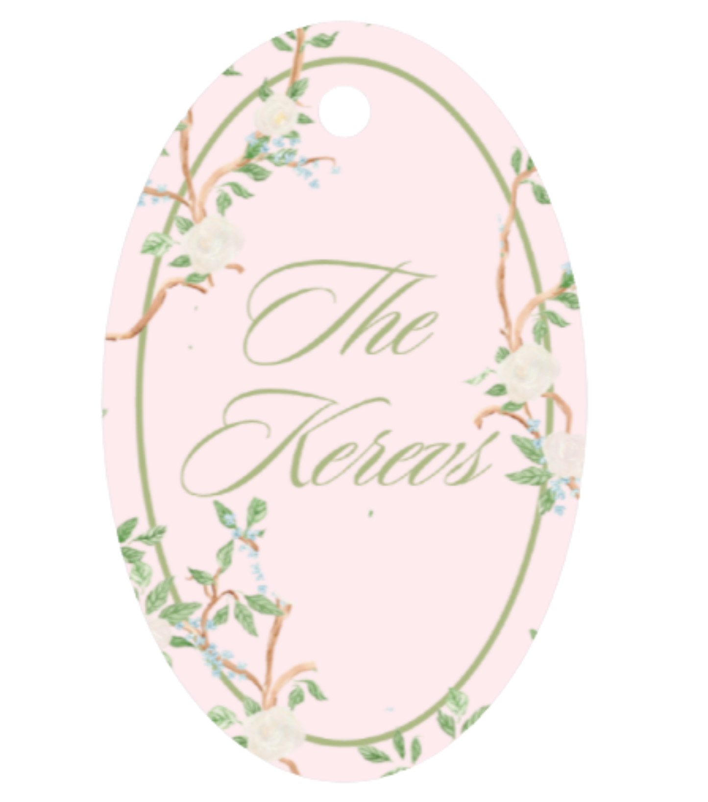 Chinoiserie Oval Tag