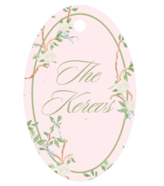 Chinoiserie Oval Tag