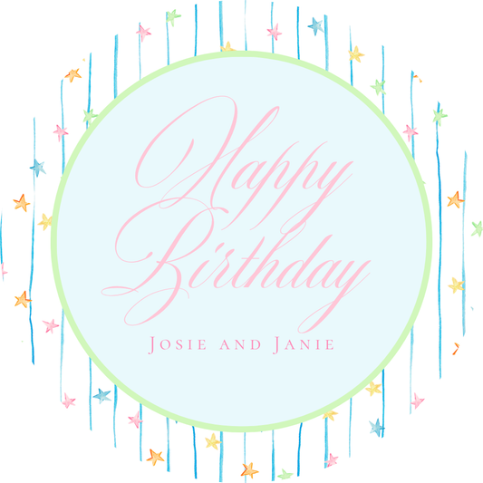 Starry Party- Round Tag