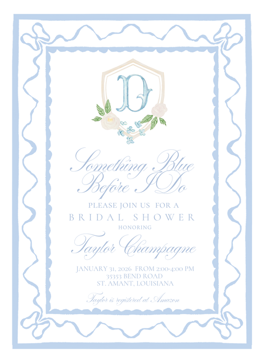 Something Blue Shower Invitation