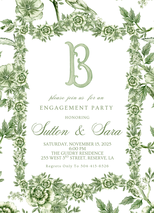 Green Garden Invitation