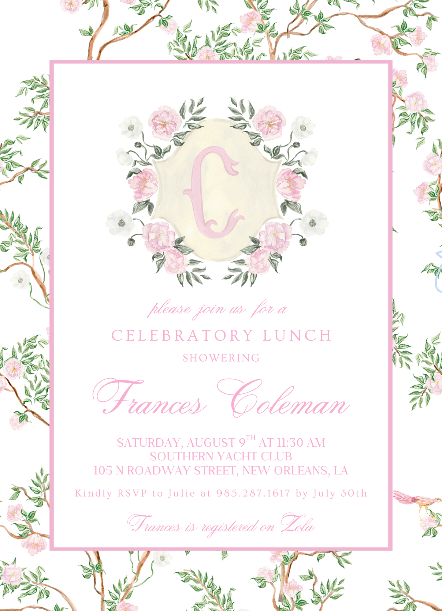 Floral Trees w/Crest