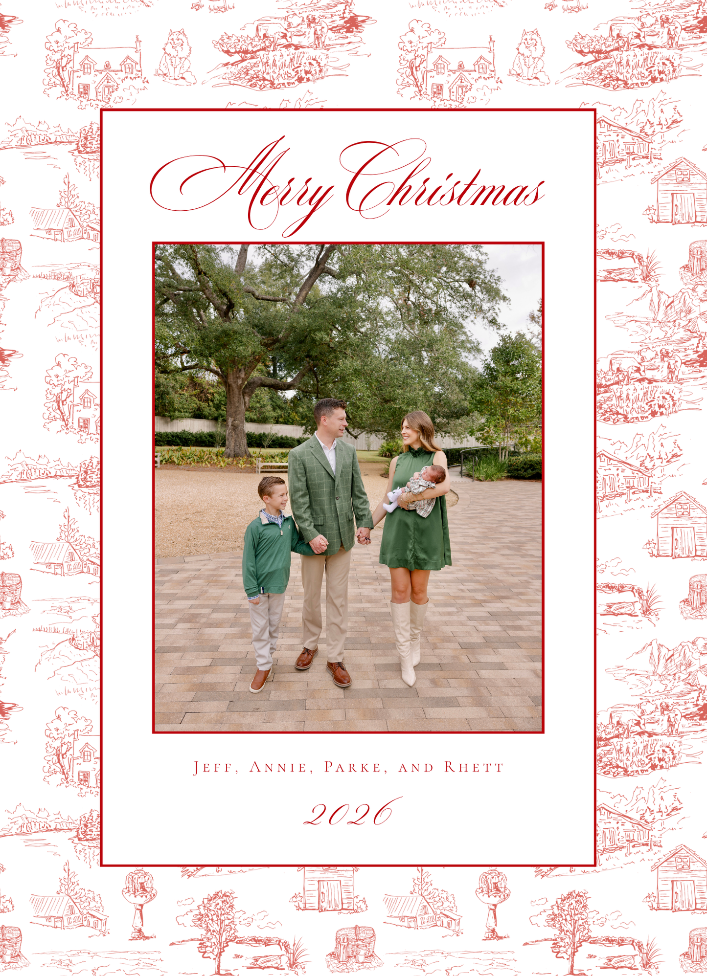 Red Toile Christmas