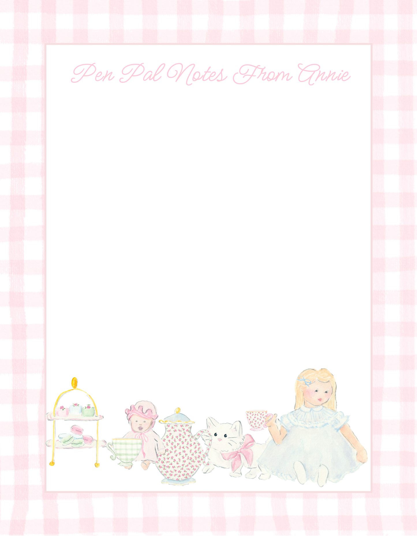 Tea for Two Pink Gingham
