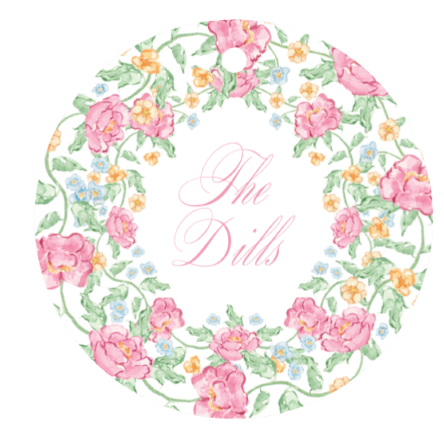 Floral Fun Round Tag