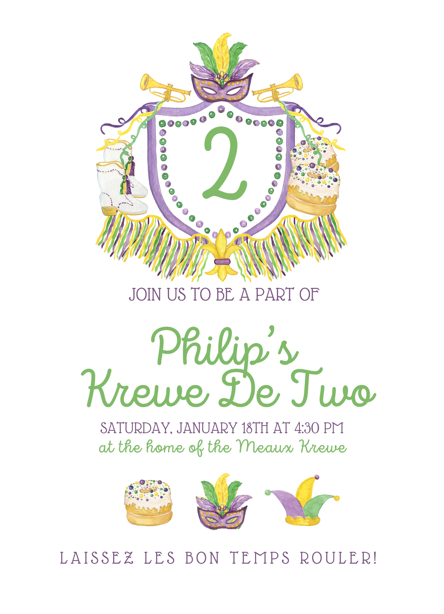 Crest and Icons Invitation