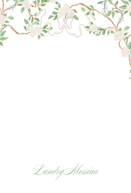 Cream Bow with Tree Topper