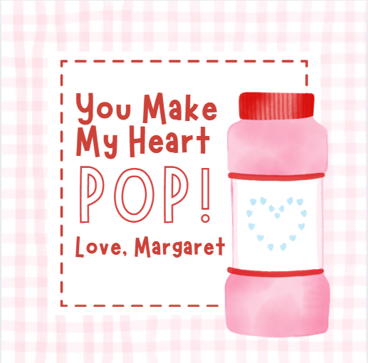 Heart Pop With Bubble Container