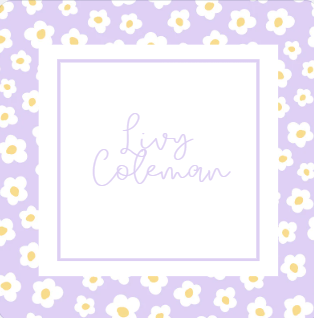 Purple w/White Flowers Gift Tag