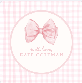 Pink Bow Gift Tag