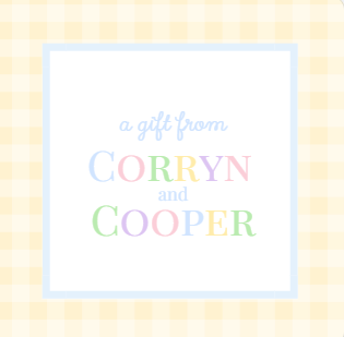 Pastel Yellow Gift Tag