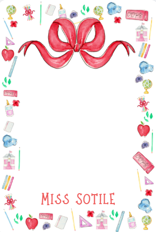 Red Bow w/Border
