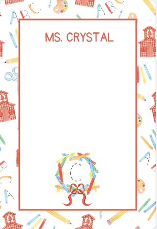 Crayon Wreath w/Initial