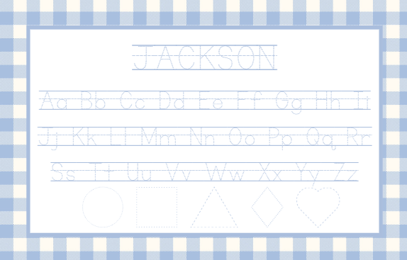 Train w/Slate Gingham