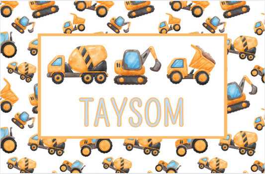 Construction Vehicles w/Border