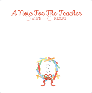 Crayon Wreath w/Initial