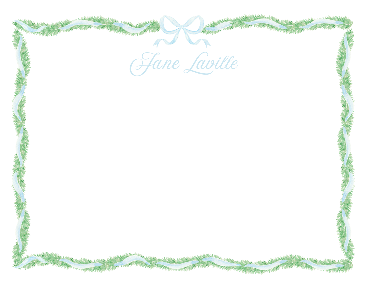 Green Garland w/ Bow