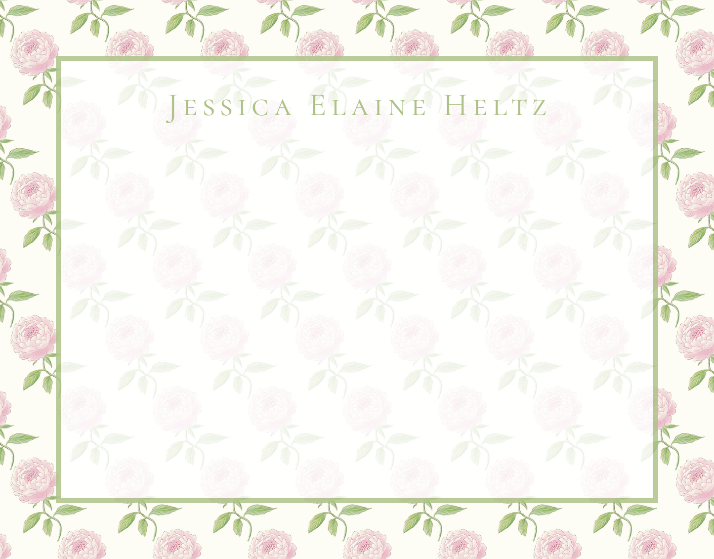 Floral Pattern Pink and Green