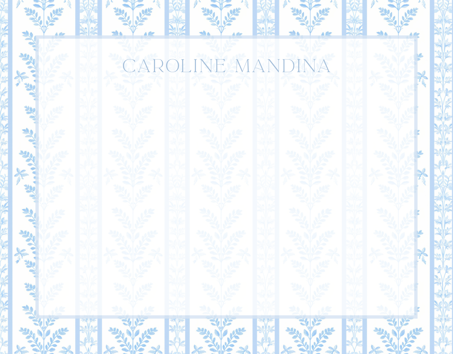 Blue Ikat Stationery