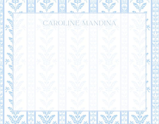 Blue Ikat Stationery