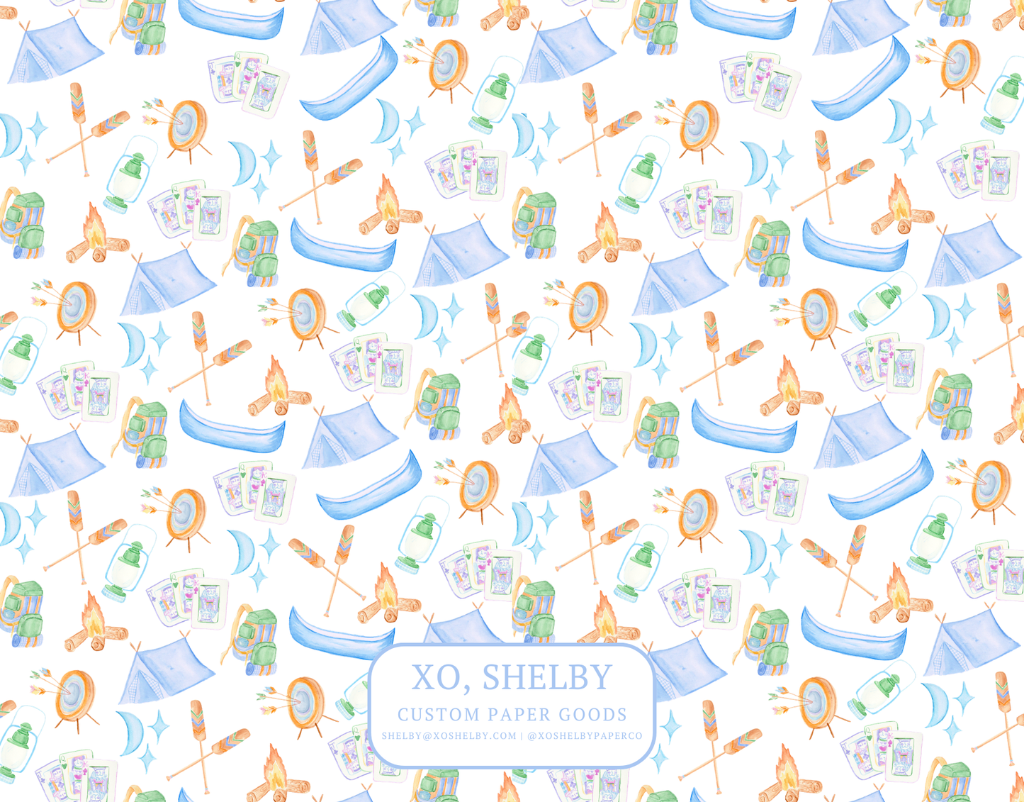 Boy Camper Stationery