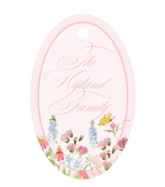 Butterfly Garden Oval Tag