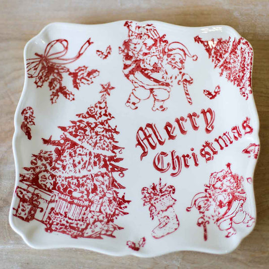 Christmas Toile Platter